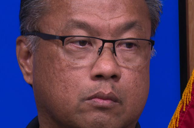 Extreme close up of Herman Andaya