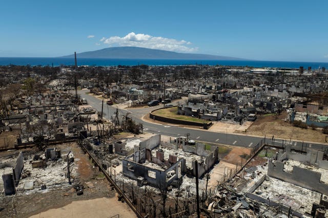 The aftermath of wildfires in Lahaina, Hawaii dated August 22 2023