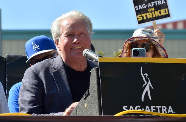 Martin Sheen speaking at the rally