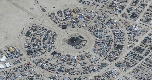 Burning Man festival site seen from above