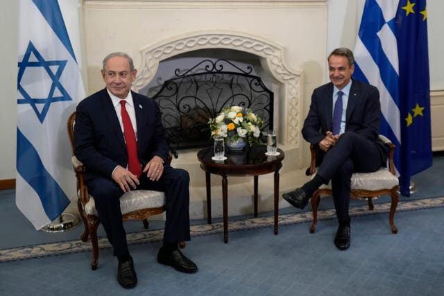 Benjamin Netanyahu and Kyriakos Mitsotakis 