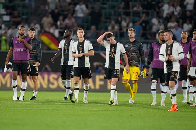 Germany players were left dejected after the defeat