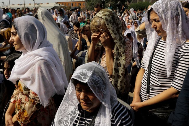 Armenian parishioners attend a national day of prayer 