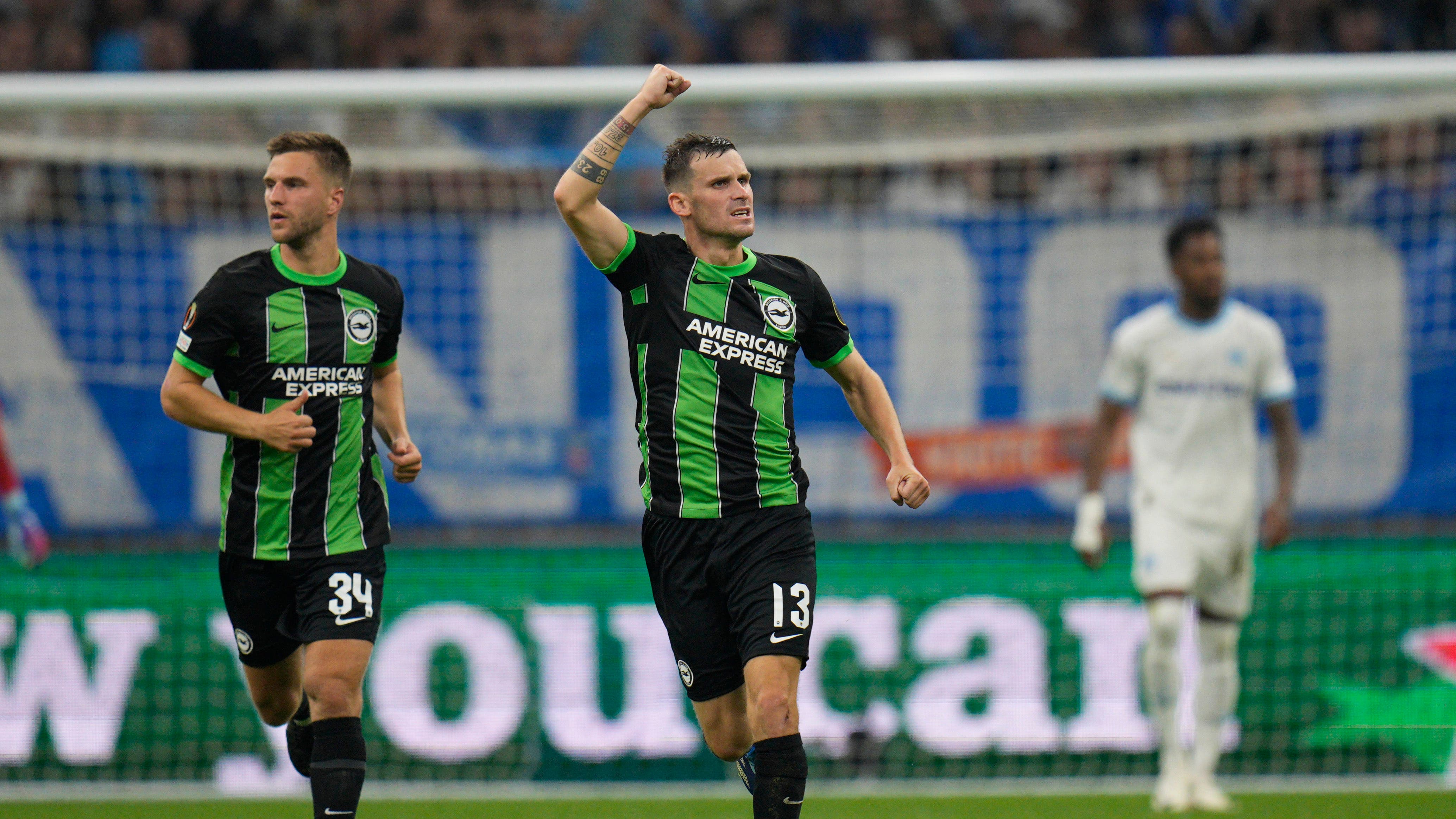 Brighton fought back from two down to draw in Marseille (Daniel Cole/AP)