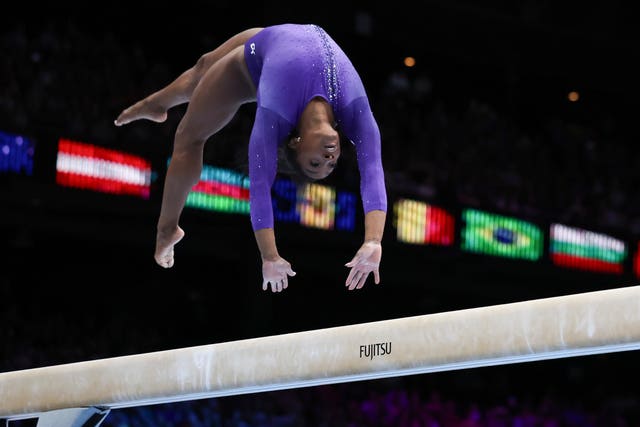 Simone Biles claimed another gold on beam 