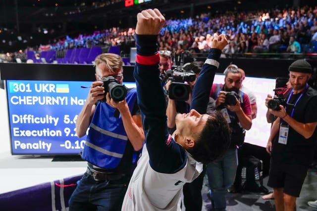 Jake Jarman became the first British gymnast to win gold in the vault at the World Championships in Antwerp