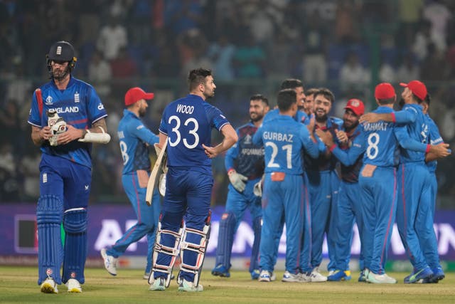Afghanistan celebrate victory over England