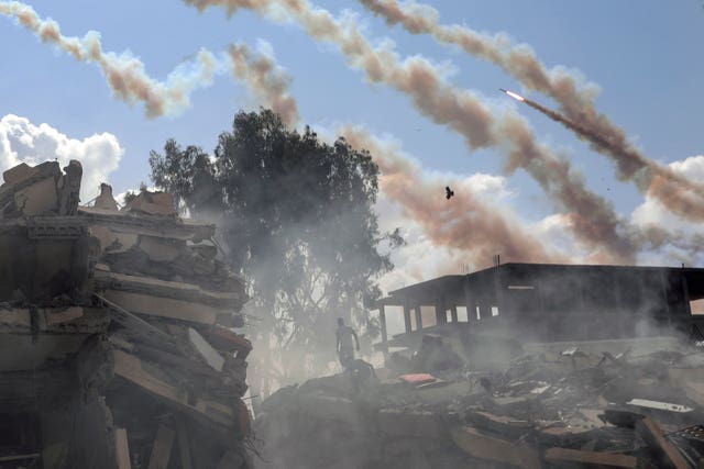 Rockets are fired from the Gaza Strip towards Israel  on Thursday 