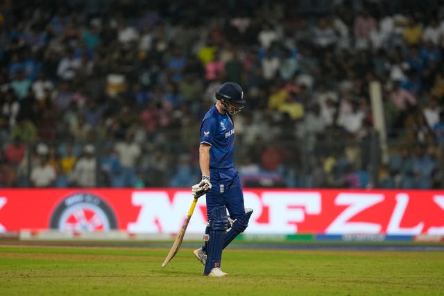 Harry Brook leaves the field after being dismissed against South Africa