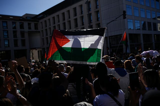 Demonstrators in Marseille