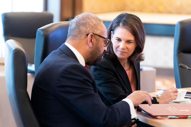 James Cleverly and Annalena Baerbock