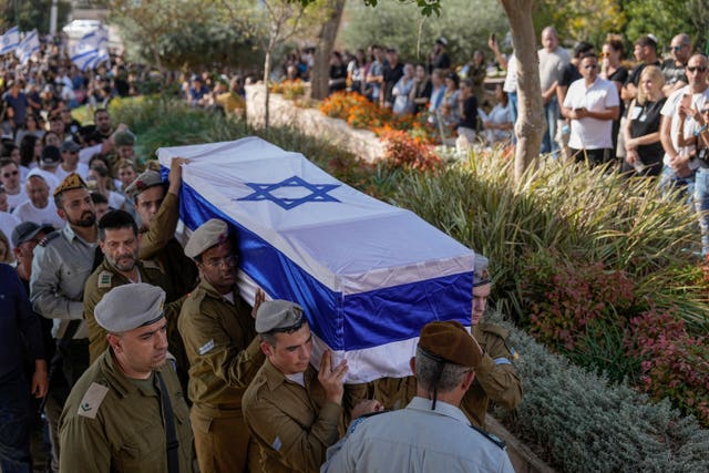 Israeli soldier is buried