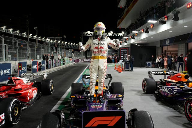 Max Verstappen claimed victory in Las Vegas