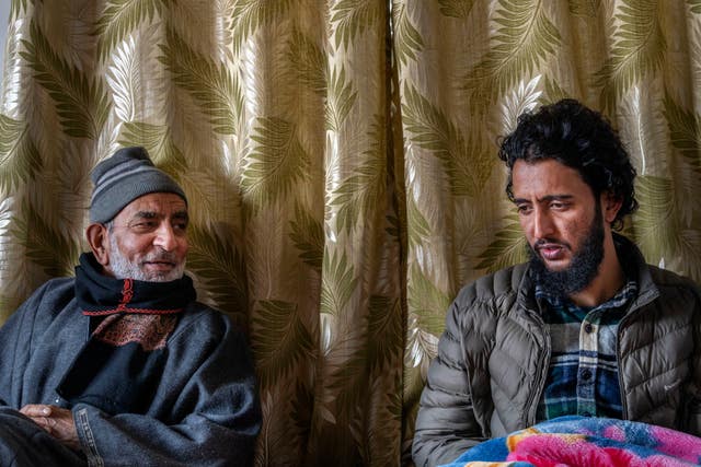 Fahad Shah (right) speaks with his uncle 