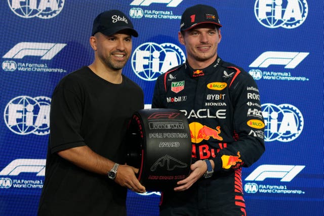 Sergio Aguero and Max Verstappen 