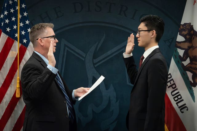 Peter Park is sworn in