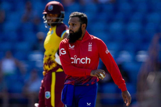 Adil Rashid in action for England