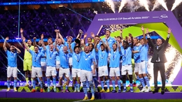 Manchester City celebrate winning the Club World Cup (Manu Fernandez/AP).