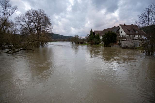 River bursts banks