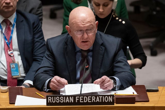 Russian permanent representative to the UN Vassily Nebenzia