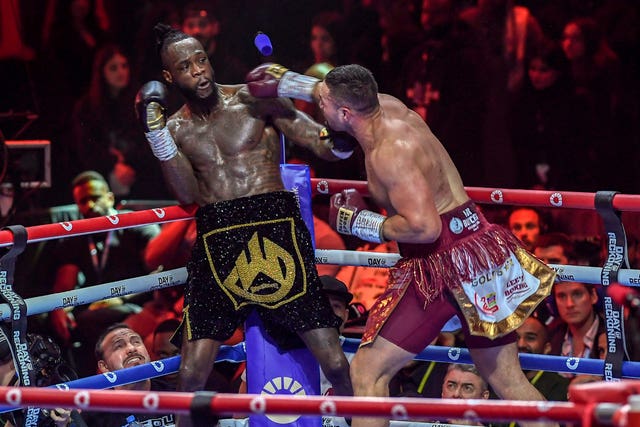 But American heavyweight Deontay Wilder, left, suffered a shock points defeat to New Zealander Joshua Parker on the same bill in Riyadh