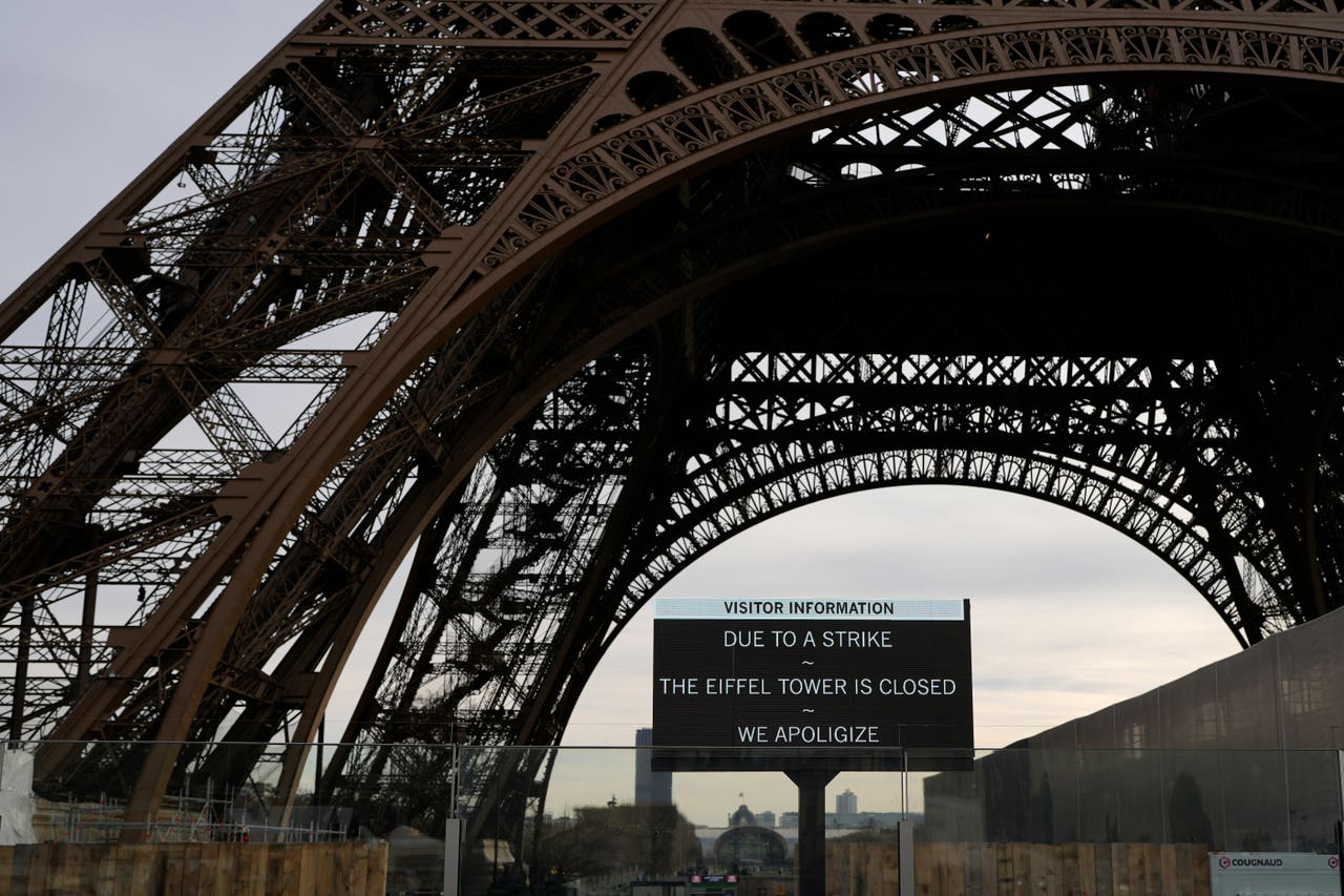 Eiffel Tower closed as workers strike on 100th anniversary of creator’s