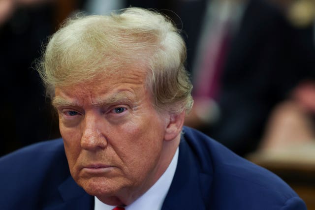Former US president Donald Trump attends the closing arguments in the Trump Organisation civil fraud trial at New York State Supreme Court in the Manhattan borough of New York