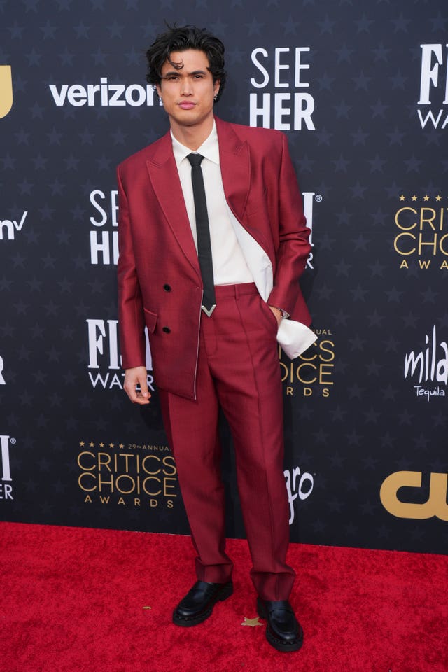 Charles Melton arrives at the 29th Critics Choice Awards