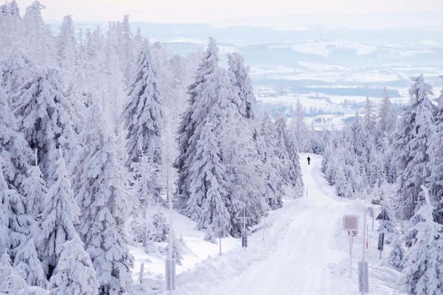 Snowfall in Germany