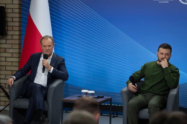 Donald Tusk and Volodymyr Zelensky