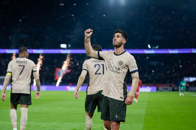 Marcos Asensio scored first as Paris Saint-Germain and Brest drew in Ligue 1