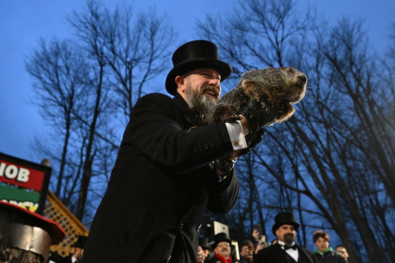 Punxsutawney Phil predicts an early spring at Groundhog Day festivities