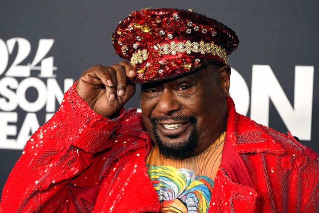 George Clinton in a colourful outfit