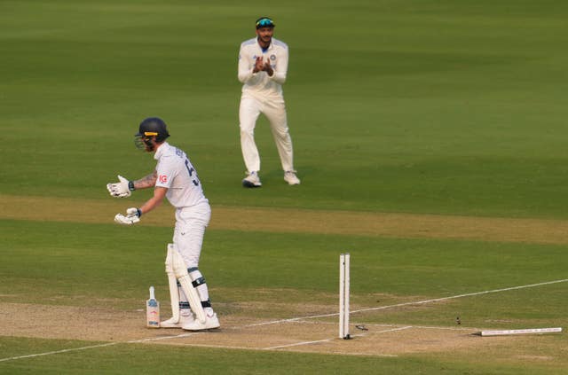 England’s captain Ben Stokes reacts to India’s Jasprit Bumrah
