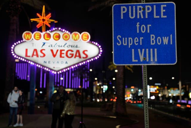 The Super Bowl is taking place in Las Vegas 