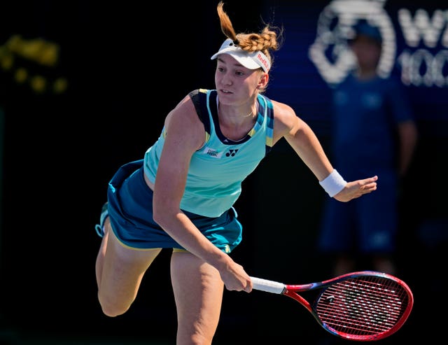 Elena Rybakina in tennis action