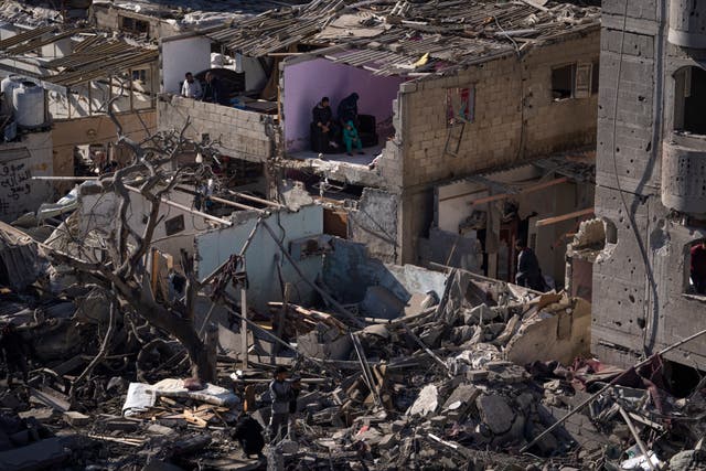 Destroyed buildings in Rafah (