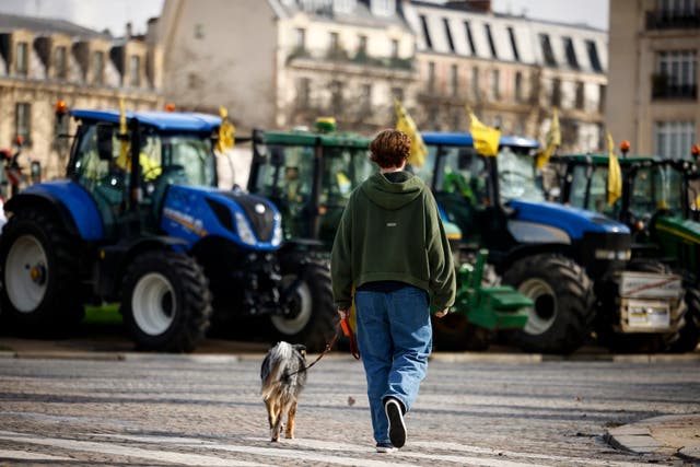 Protest by French farmers