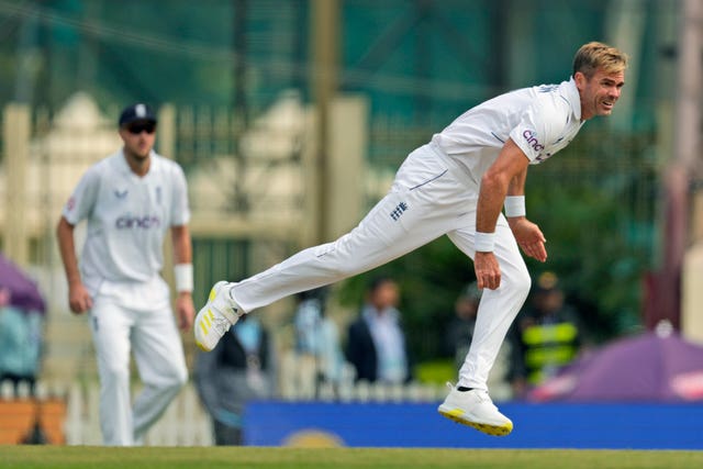 James Anderson could become the first fast bowler to reach 700 Test wickets next week (Ajit Solanki/AP)