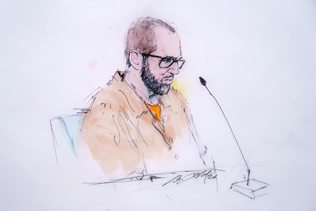 Court sketch of Alexander Smirnov 