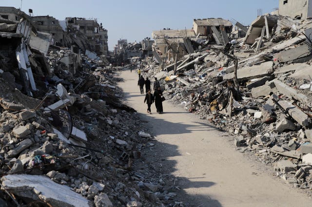 Wreckage in Gaza