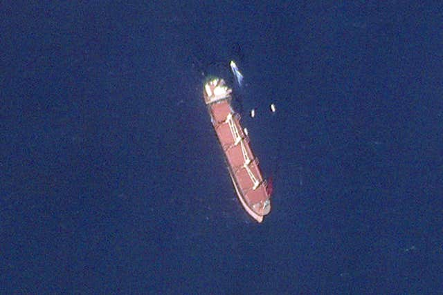 Satellite image of ship