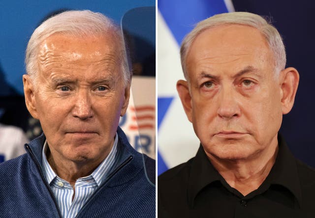 Joe Biden and Benjamin Netanyahu