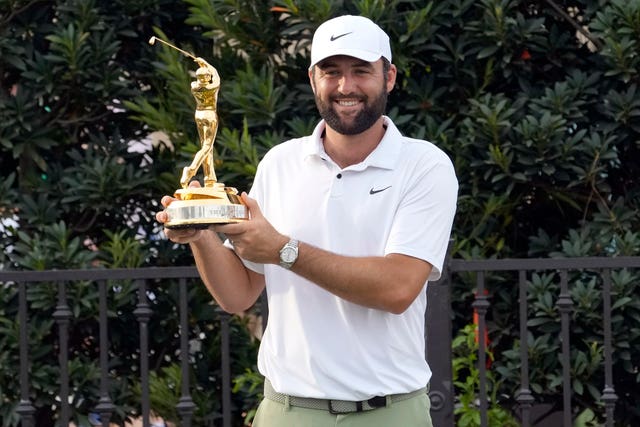 Meanwhile it was Scottie Scheffler lifting the trophy as he retained the Players Championship with a fine final round at Sawgrass