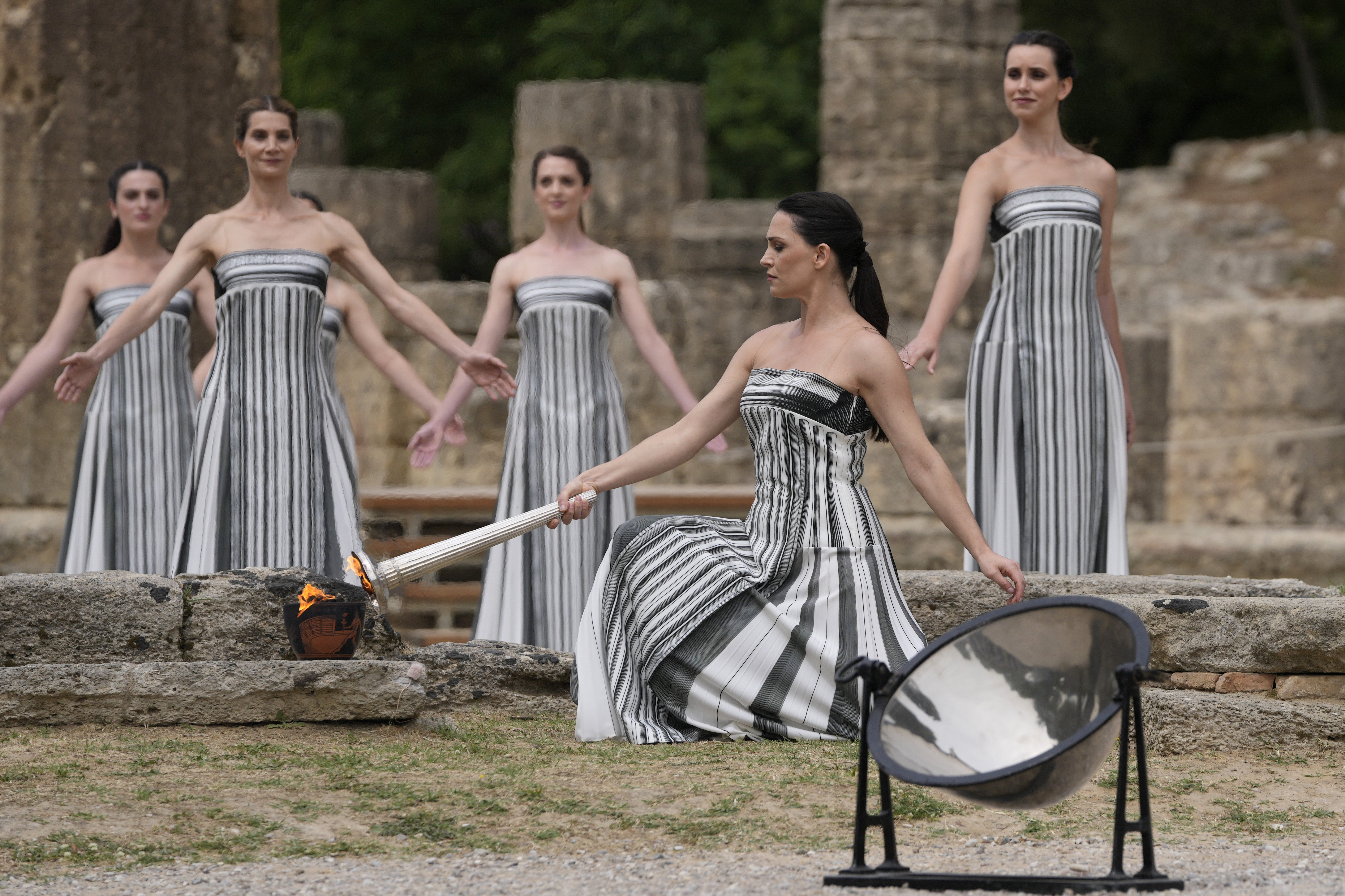 Paris Olympics Flame Is Lit At Greek Cradle Of Ancient Games ...