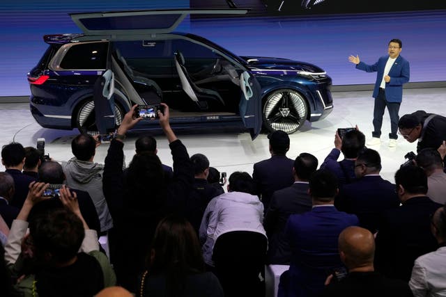 Electric car on show in China