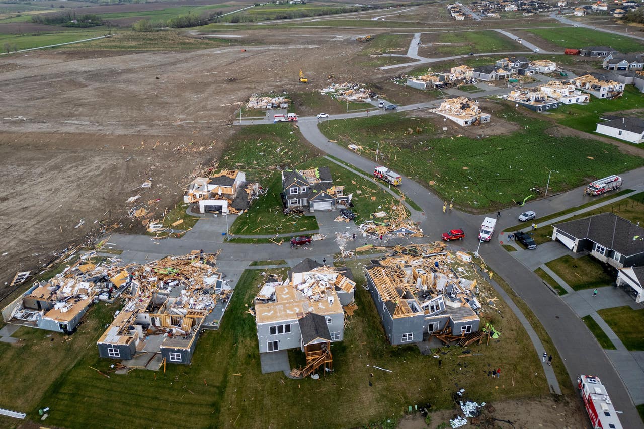 Tornadoes flatten homes in Nebraska and leave trails of damage in Iowa