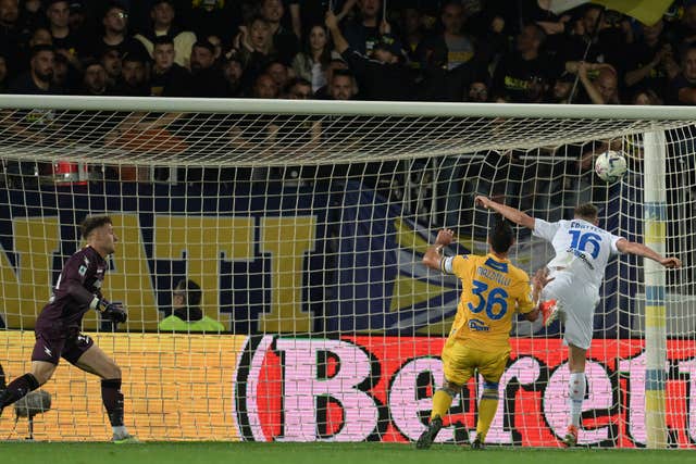 Inter Milan’s Davide Frattesi, right, scored the game's opening goal 