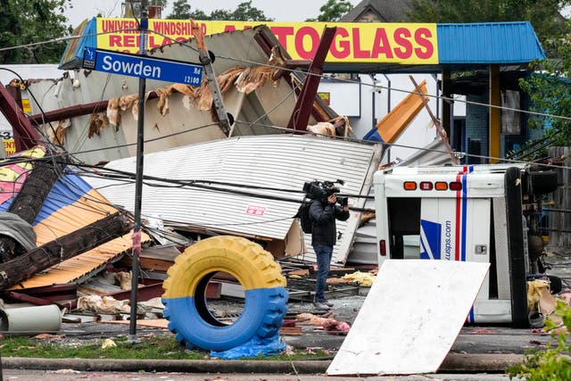 Damage caused by storms in Houston 