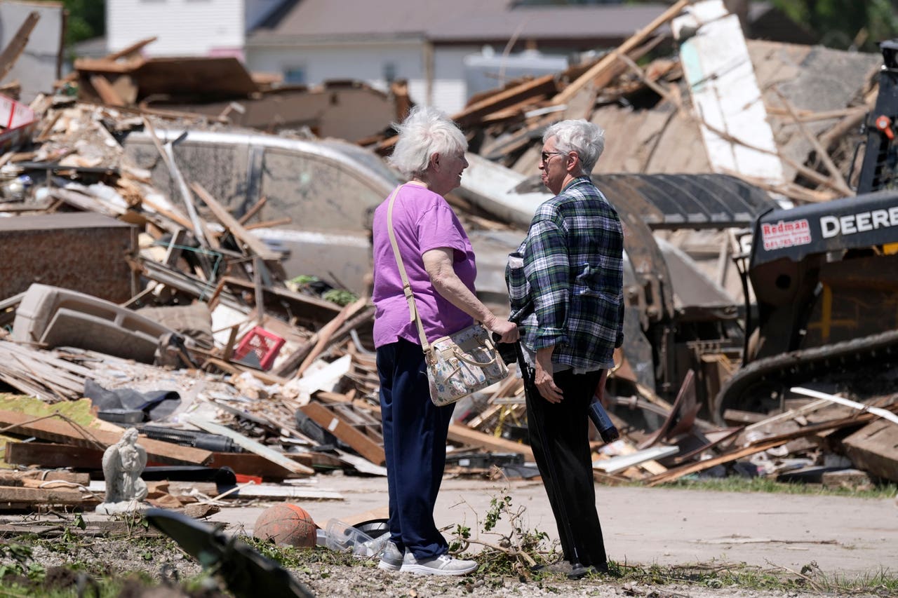 More bad weather could hit Iowa, where three tornadoes caused millions